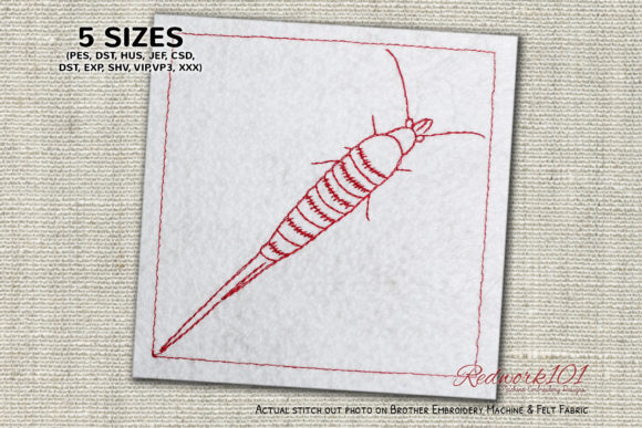Archaeognatha Redwork Embroidery Review