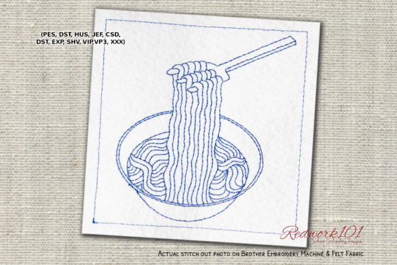 Chinese Noodles Bluework Embroidery Review