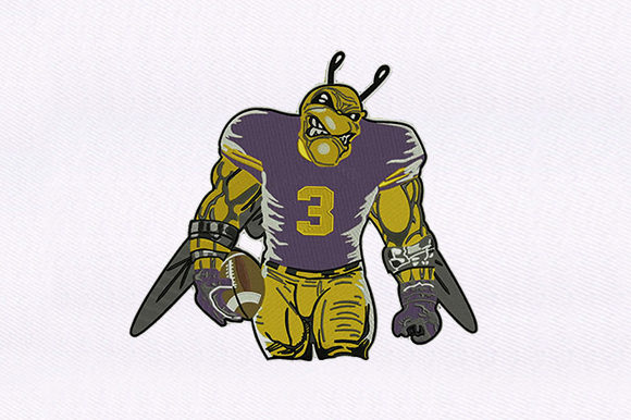 Football Playing Bug Embroidery Review