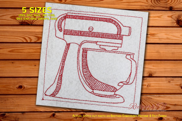 Mixer Redwork Embroidery Design Review
