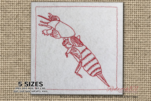 Mole Cricket Redwork Embroidery Design Review