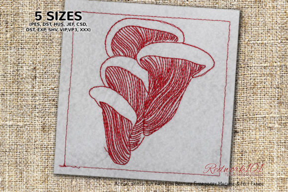 Oyster Mushroom Bluework Embroidery Review