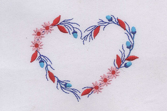 Red Blue Heart Embroidery Design Review