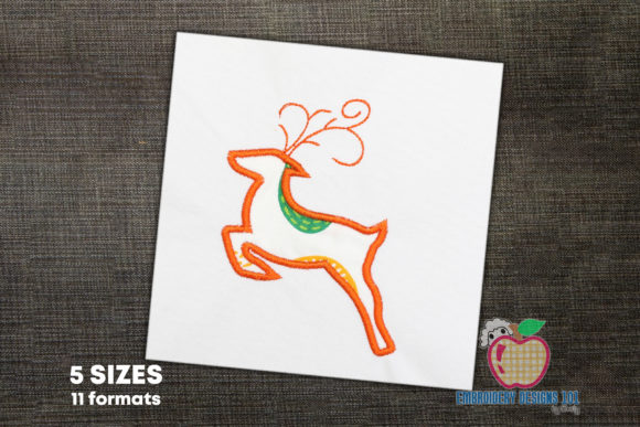 Reindeer in Running Position Applique Review