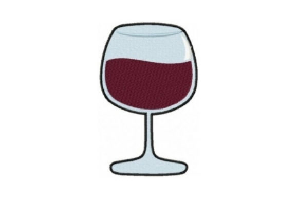 Short Red Wine Glass Embroidery Design Review