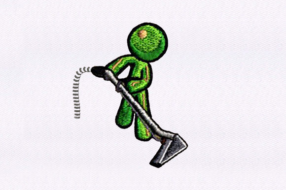 Vacuuming Emoji Figure Embroidery Review